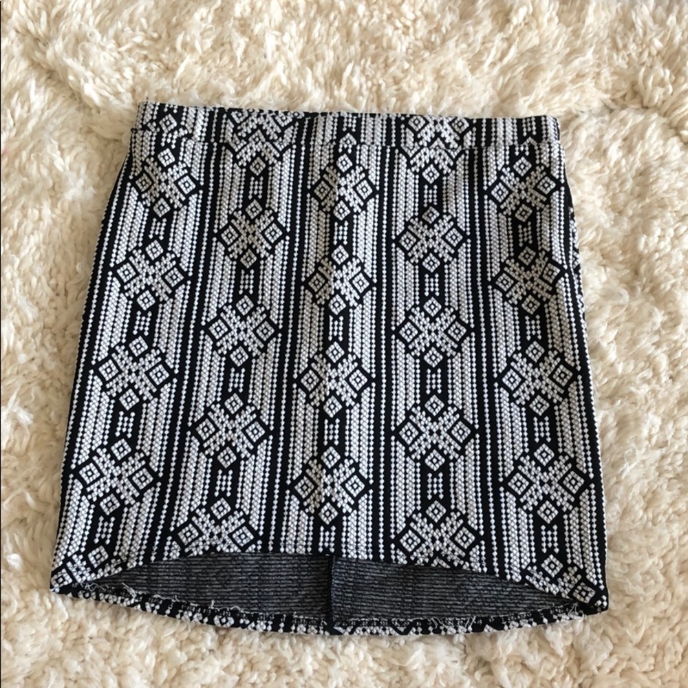 Black and white skirt